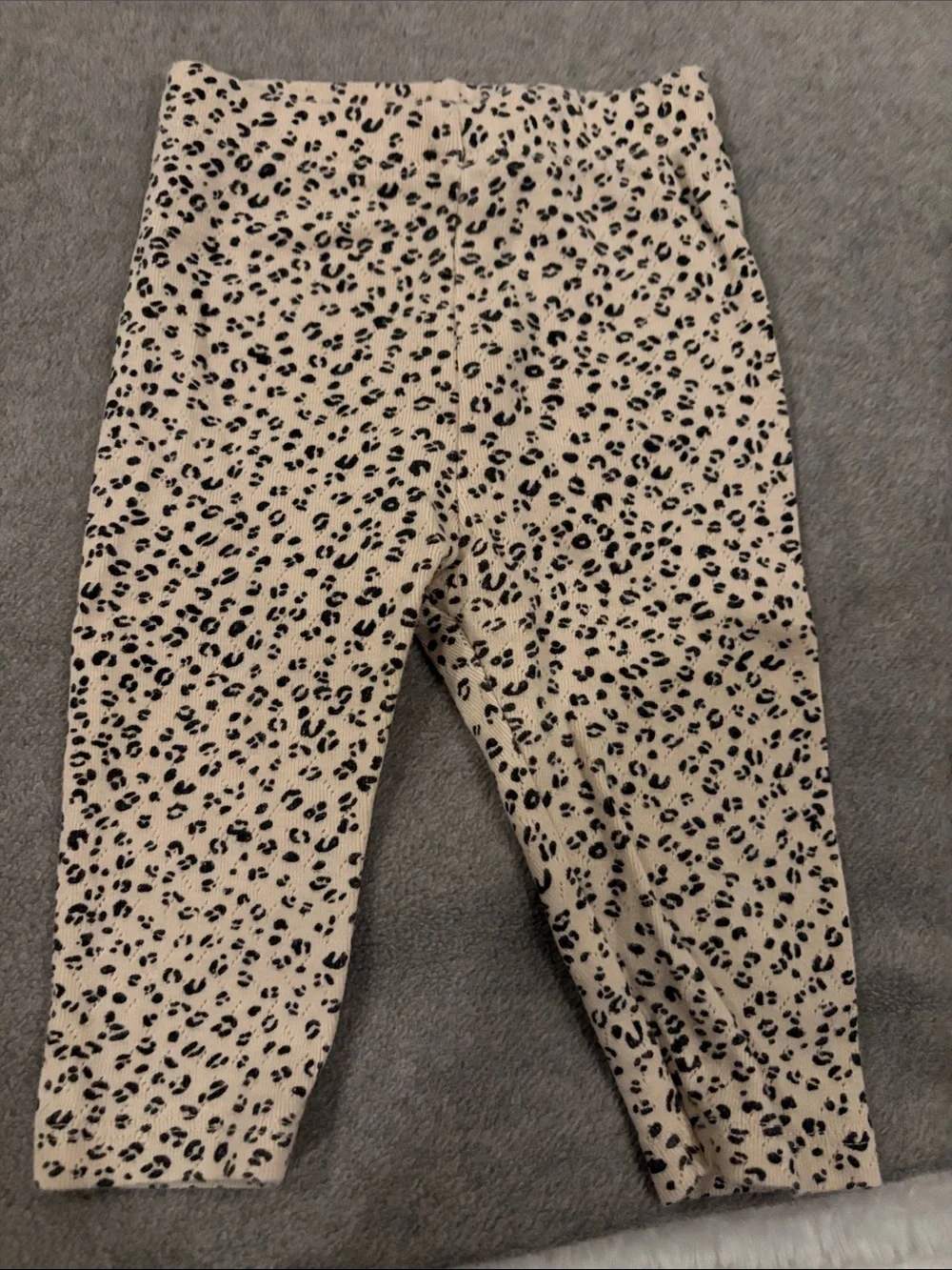 Zara Baby Girl Beige and Black Leopard Print Kids Set - Size 3 to 6 Months